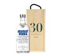 Personalised 30th Birthday Absolut Vodka Gift Set (70 ustom Birthday Vodka Gift for Him, Her, Husband, Wife, Brother, Sister - 30th Birthday Present