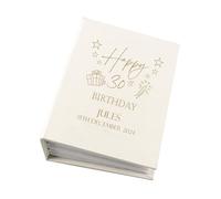 Personalised 30th Birthday Gift For Her Or Him With Present Design Photo Album With Sleeves 100 x 6x4 Capacity