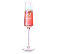 Personalised 30th Birthday Iridescent Champagne Prosecco Glass Gift