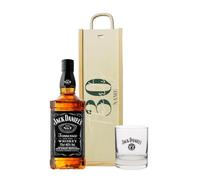 Personalised 30th Birthday Jack Daniel’s Whiskey Gift Set with Branded Glass & Personalised Wooden Gift Box (70cl)