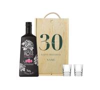 Personalised 30th Birthday Tequila Rose Strawberry Cream Liqueur Gift Set (70 ustom Birthday Liqueur Gift for Him, Her, Husband, Wife, Brother, Sister - 30th Birthday Present