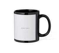 Personalised 350 ml Ceramic Sublimation Mug with Full-Wrap Printing Area - Customizable Promotional Coffee Mug with Colored Rim