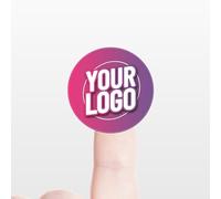 Personalised 37mm Round Stickers - Custom Business Logo Labels - Circle Label Stickers for Company Branding - Packaging - Thank You Seals… (Matt White, 350 Labels (10 Sheets))