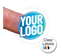 Personalised 37mm Transparent Round Stickers - Custom Business Logo Labels - Circle Label Stickers for Company Branding - Packaging - Thank You Seals… (Transparent Matt, 280 Labels (8 Sheets))