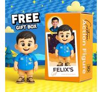 Personalised 3D Action Figure from Photo - Custom Full Body Mini Figurine Statue - HD Resin Cartoon Sculpture Collectible - Unique Gift for Birthday, Anniversary, Wedding - Couples, Men, Women, Family
