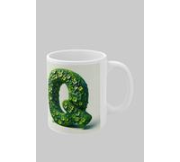 Personalised 3D Clover Letter Q & Name Lucky Mug Unique Design Simply Stunning Mugs White One Size