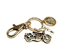 Personalised 3D Motorbike Motorcycle Keychain with a St Christopher, Biker Protection Keychain, Bike Keyring, Biker Travel Gift