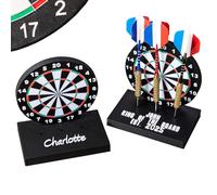 Personalised 3D Printed Dartboard Pattern Dart Holder, Custom Name Dart Board Stand for 3 Darts, Customised Dartboard Stand for Kids, Darts Storage Holders