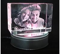 Personalised 3D Rectangular Photo Crystal Block, Custom Photo Cube for Wedding Anniversary, Birthday, Graduation, Housewarming Gift (Extra Large 120x80x60mm)
