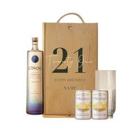 Personalised 40th Birthday Gift Set - Parent Product (Personalised 50th Birthday Vodka Gift Set - Ciroc Vodka with Glass & Folkington’s Lemonade (70cl))