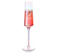 Personalised 40th Birthday Iridescent Champagne Prosecco Glass Gift