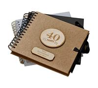 Personalised 40th Birthday Scrapbook Photo album Wooden Engraving Choice Of Colours