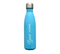 Personalised 500ml Stainless Steel Water Bottle, Custom Name Thermal Vacuum Insulated Water Bottle for 12 Hours Hot & 24 Hours Cold (Matt Blue)