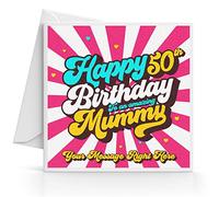 Personalised 50th Birthday Card for Mummy Add Any Message