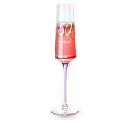 Personalised 50th Birthday Iridescent Champagne Prosecco Glass Gift