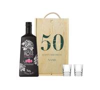 Personalised 50th Birthday Tequila Rose Strawberry Cream Liqueur Gift Set (70 ustom Birthday Liqueur Gift for Him, Her, Husband, Wife, Mum, Sister & Friend
