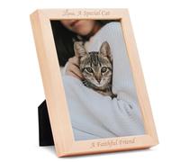 Personalised 5x7 Inch Natural Solid Pine Wood Photo Frame, Perfect for Wall-Mounted or Desk Display Frame, Ideal for Family, Graduation, Wedding, or Baby Pictures, Landscape or Portrait with Stand