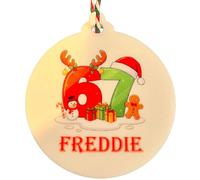 Personalised 6 7 Christmas Bauble, Great Christmas item for the 67 craze.