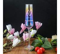 Personalised 60th Birthday Iridescent Champagne Prosecco Glass Gift