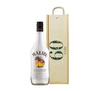 Personalised 60th Birthday Malibu Rum Gift Set (70 ustom Birthday Rum Gift for Him, Her, Husband, Wife, Brother, Sister - 60th Birthday Present