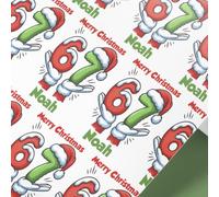 Personalised 67 Meme Wrapping Paper Roll - Custom Name Gift Wrap, Viral Trend Design, 100gsm Matte Finish, 61cm Wide, 1m-8m Continuous Roll, Printed in UK (Red & Green, 6mtr)