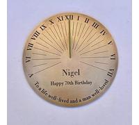 Personalised 70th Birthday Brass Metal Sundial Gift, Party Ideas Gift Present for Mom, Dad, Grandma, Grandad, Friends, 70 Years Home Blessing Decoration, Home Decor & Garden Decor, Handmade in UK