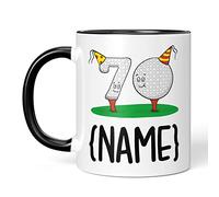 Personalised 70th Birthday Mug, Funny Golf Birthday Gift, Male 70th Mug, for Dad Gift, for Grandad Present, for Him, 70th Gift