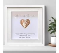 Personalised 7th, 9th, 22nd, Copper Wedding Anniversary, Copper Heart Picture Frame, for her, wife, couples, parents, for him, husband, anniversary present