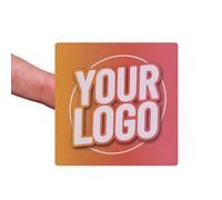 Personalised 80mm Square Stickers - Custom Business Logo Labels - Square Label Stickers for Company Branding - Packaging - Thank You Seals (Matt White, 18 Labels (3 Sheets))