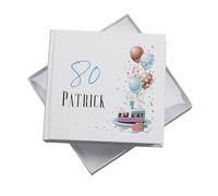Personalised 80th Birthday Gifts for Him Photo Album