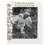 Personalised 8x10 Inch White Finish "Time May Pass" Memorial Photo Frame for Mum and Dad, Custom Engraved Text, In Loving Memory Frame, Sympathy Picture Frame, Ideal for Bereavement Gifts