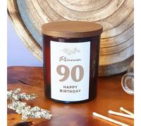Personalised 90th Birthday Candle Gift - Custom Name Milestone Keepsake - Scented Soy Wax Present for 90 Year Old - Thoughtful Gift for Remarkable Celebration - Custom Wicks™