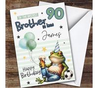 Personalised 90th Birthday Card For Brother-In-Law Frog | Personalised Birthday Card For Brother-In-Law, Him, 90th, Animals, Milestone Birthdays