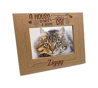 Personalised A House Is Not A home Without A Cat Photo Frame Landscape (8 x 10 Inch)