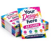 Personalised A5, A6, A4 Flyers & Leaflets Printing | Custom Full Colour Business Flyers | 170gsm Silk | Single or Double Sided | Upload Your Own Design | 25 to 1000 Printed Leaflets