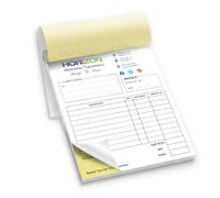 Personalised A5 Duplicate Invoice Book/Bill Book/NCR Pad/Receipt Book Printing, Custom Carbonless 2-Part, 50 Sets per Book