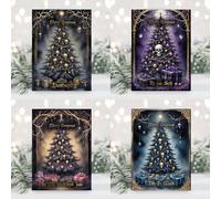 Personalised - A5 Gothic Merry Creepmas Trees - Christmas Card. Embrace the Dark Side This Holiday Season with Gothic Christmas Cards! Printed in full colour inside.