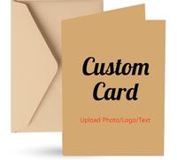 Personalised A5 Greeting Card, Custom Printed Blank Card with Photo and Text, Thank You Cards for Birthday, Wedding, Christmas, Invitations, Business, Baby Showers, Graduation, Anniversary (Brown)