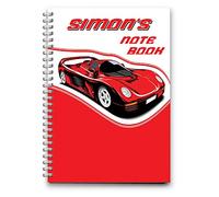 Personalised A5 Notebook Soft-Backed Sports Car NB 019