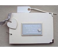 PERSONALISED A5 SIZE PHOTO ALBUM, SCRAPBOOK, MEMORY, GUEST BOOK, MULTI USE GIFT. RETIREMENT. 21CM X 15CM