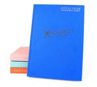 Personalised Academic Hardcover Diary 2025-2026 | Custom Engraved Organiser | Gift Idea Planner - [Blue, A4]