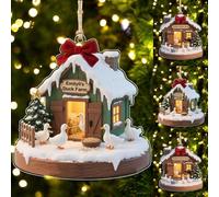 Personalised Acrylic 2D Duck Farm Christmas Hanging Ornament Custom Name Funny Duck House Ornaments Xmas Tree Decor Gift For Family Friend Farmers Birthday Xmas (style 16)