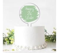 Personalised Acrylic Birthday Cake Topper with Custom Age and Name - Seven Colour Options for a Unique Celebration, Handmade for Your Special Day, Any Milestone Birthdays