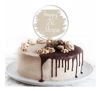 Personalised Acrylic Birthday Cake Topper with Custom Age and Name - Seven Colour Options for a Unique Celebration, Handmade for Your Special Day, Any Milestone Birthdays