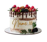 Personalised Acrylic Cake Charm Word Number Script Font D 3" 4" 5" 6" Acrylic Cake Topper Letter Alphabet Decoration for Wedding Anniversary Birthday (3inch (75mm) 1word + number, White)