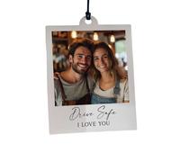 Personalised Acrylic Car Hanging Decoration Custom Photo & Text Gift for Driving Test Pass, Birthdays, Christmas & Father’s Day Double-Sided Car Accessory for Dad,Mom Engraved Keepsake Decor