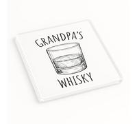 Personalised Acrylic Coaster Gift - Whisky Sketch Elegant Design Custom Add a Name Whisky Tumbler Text - Unique Home Bar Decor Present