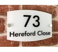 personalised acrylic HOUSE SIGN PLAQUE with house number & street name | door modern glass effect