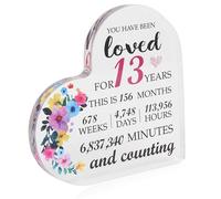 Personalised Acrylic Plaque, 13th Birthday Gifts for Girls Boys, 13th Birthday Keepsake for Sister Daughter Niece Granddaughter