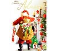 Personalised Adam Singing Musical Christmas Card Sound of Christmas Range XSING077 XSING077
